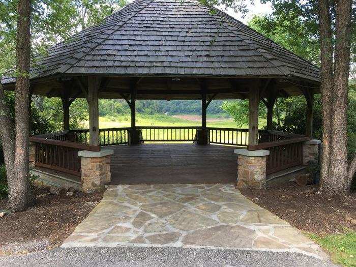 At stop number seven, the gazebo was another sad sight. The structure used to overlook the lake at its fullest. Now, it overlooks the dried-up space that is more reminiscent of a field than a lake.