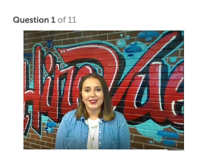 In recorded videos, HireVue employees asked questions like, ‘How would you describe your role in the last team you worked in?’