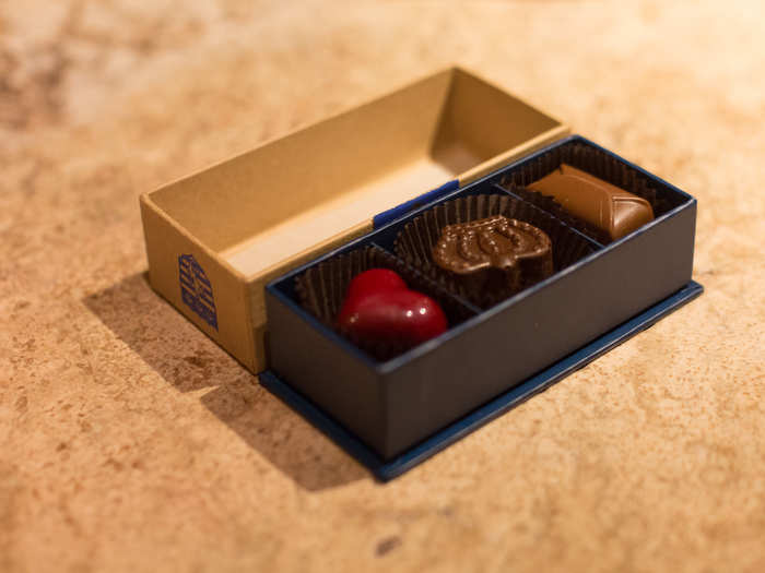 Visitors could also buy a small box of pairing chocolates for about $5.