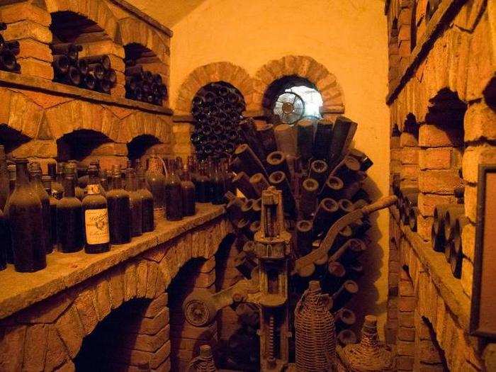 We passed a chamber where Sattui keeps hundred-year-old wine bottles from the family