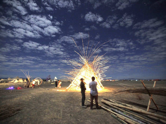 Every year since 2007, a tent city rises on a private reserve known as Stonehenge. It