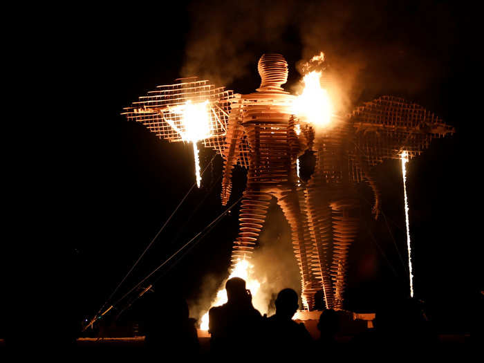 And at the end of the festival, participants set their surreal art installations ablaze.