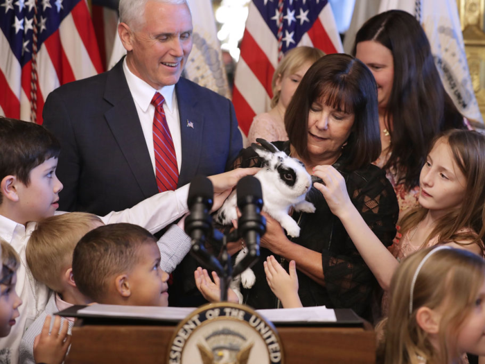 The Pence family has a cat called Pickle and a rabbit named Marlon Bundo — also known as BOTUS, or "Bunny of the United States."