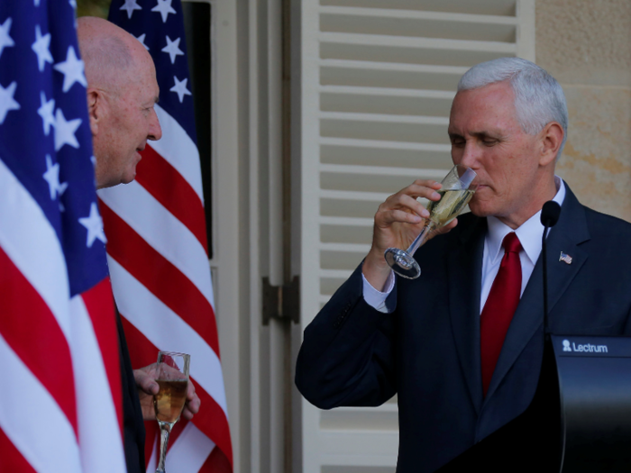 The vice president also does not attend events that serve alcohol without his wife.