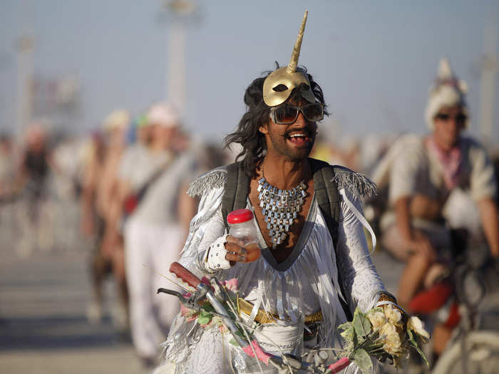 The early 2010s also marked the beginning of the unicorn horn trend at Burning Man.