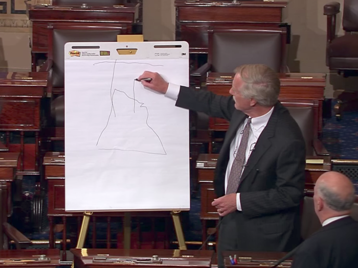 10. Sen. Angus King, an independent from Maine, attempted to sketch out the Battle of Gettysburg on the 150th anniversary of the famous fight in 2013.