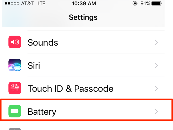 Head into your settings and open the battery tab.