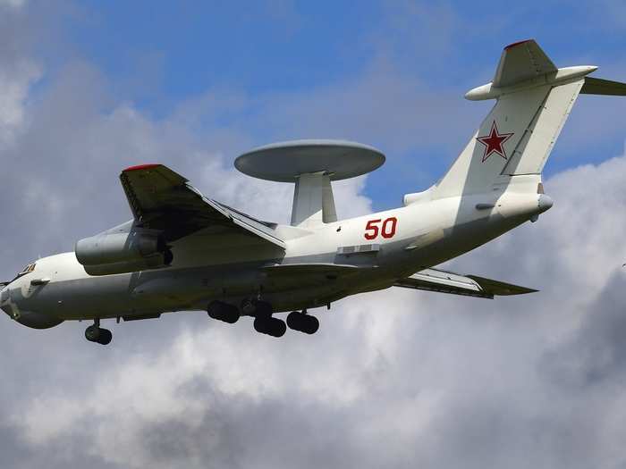 The A-50U holds a crew of about 15: "Two pilots, a navigator, an on-board engineer and a communications specialist operate the aircraft ... three tracking operators, three guidance navigators and three engineers."