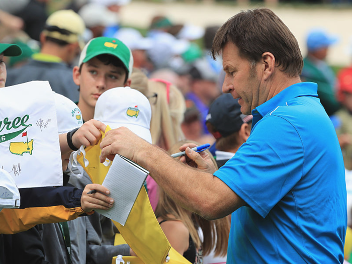 Golfer Nick Faldo