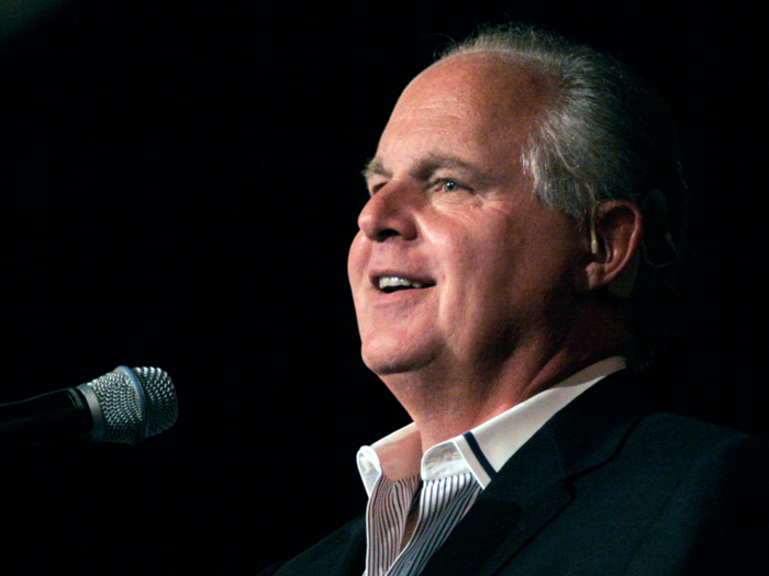 Conservative radio host Rush Limbaugh