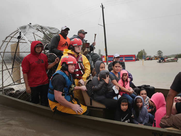 In Houston, winds topped 130 mph on Friday. Forecasts predict flooding as high as 50 inches in and around the city.