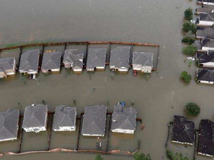 Spring, Texas, an area north of downtown Houston, also faced severe inundation.