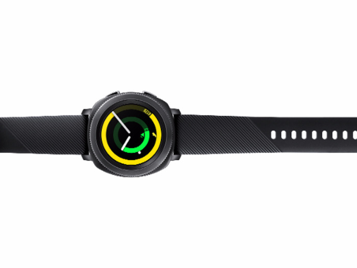 Gear Sport has an AMOLED display and interchangeable straps.