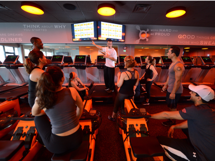 Orange Theory instructors say that if you spend 12 or more minutes in these top heart-rate zones, it produces an "after-burn" effect, which causes your body to burn more calories in the 24-36 hours following your workout.