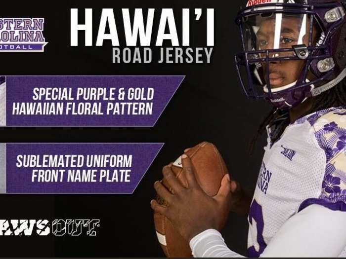 Western Carolina will wear special floral jerseys for their game in Hawai