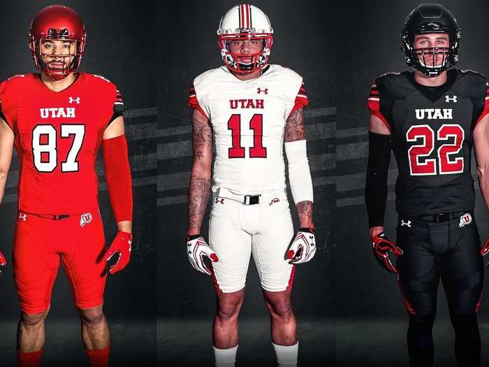 Utah has new red, white, and black unis. The major difference is the removal of the mountain range graphic on the sleeves and replaced with the classic "Utah Stripe."