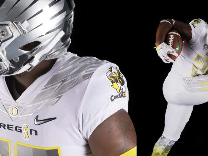 Oregon will wear special "Stomp Out Cancer" uniforms against Nebraska