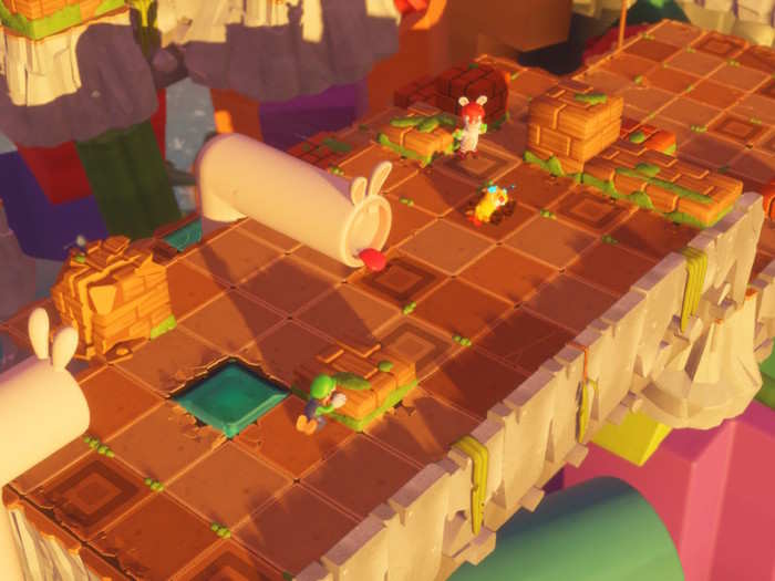 The battle system in "Mario + Rabbids: Kingdom Battle" is outrageously clever.