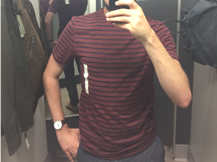 The T-shirt I tried on felt and fit great. The cotton isn