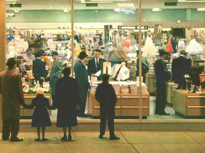 In the 1950s, the three chains began anchoring indoor shopping malls, many of which moved from American cities to the suburbs.