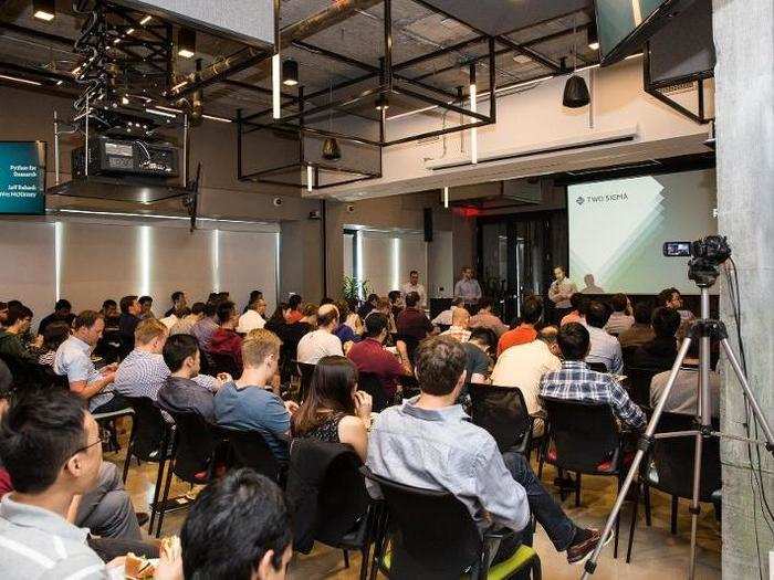 There was a teach-in on Python for Research when we visited 101 Avenue of the Americas, one of three talks the firm hosts weekly.