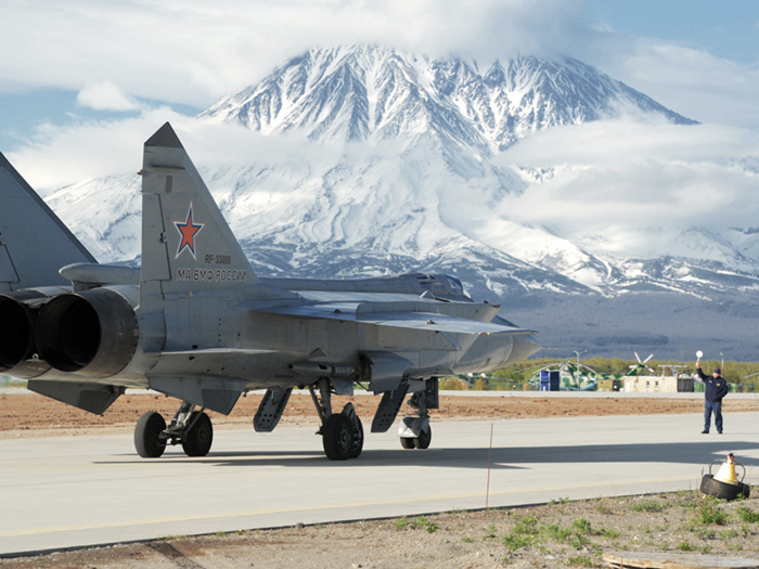 The MiG-31 needs about 3,900 feet to take off.