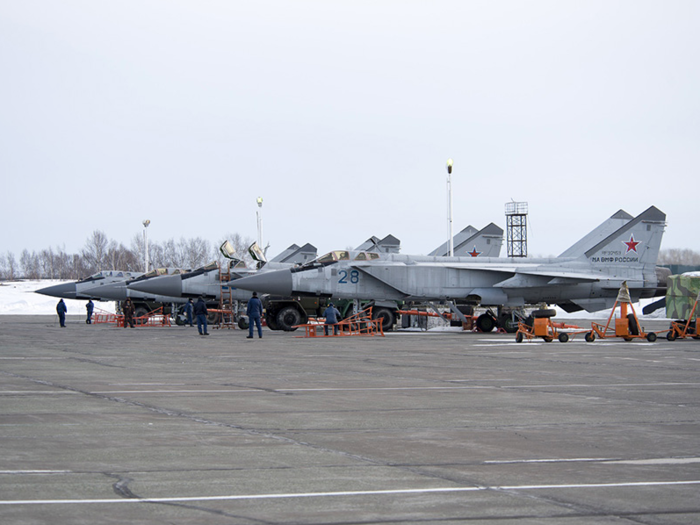 The MiG-31, which NATO calls Foxhound, made it