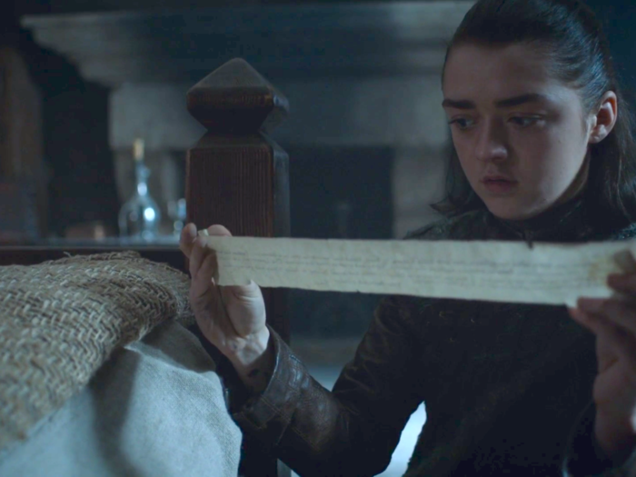 Arya is suspicious of Littlefinger, and questions Sansa
