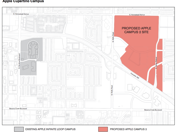 Apple Park is one freeway exit away from Apple