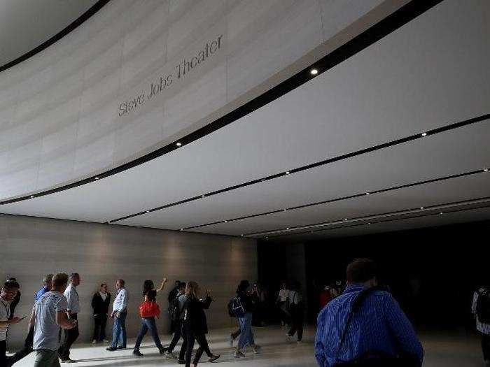 The theater is more intimate than the larger auditoriums Apple has used in the past, and seats roughly 1,000 people.