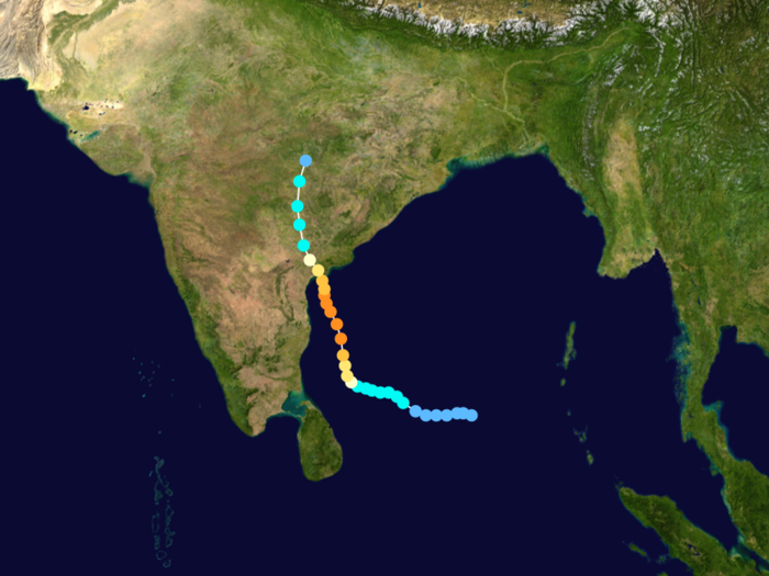 Andhra Pradesh cyclone (1990) — 967 people