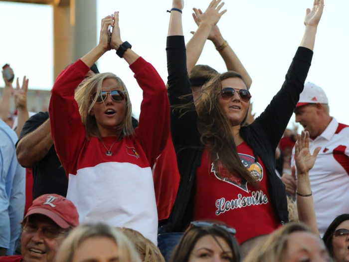 19. University of Louisville — Cardinal pride is universal at Louisville. Students from all corners of campus come together to support their student athletes.