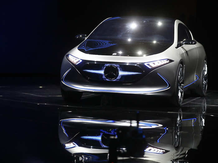 Mercedes showed off its EQA concept that it claims can drive 250 miles on a single charge. The compact SUV previews what Mercedes has in mind when it electrifies its entire lineup by 2022.