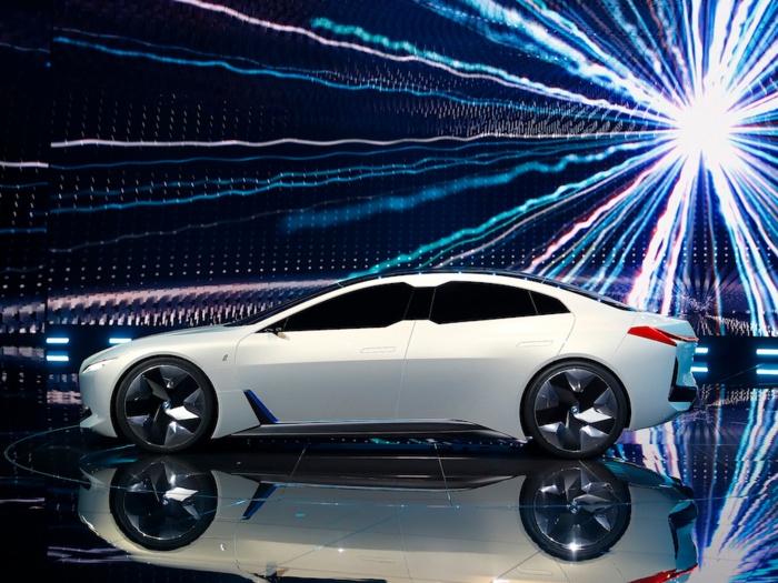 BMW also unveiled its i Vision Dynamics concept that it says boasts a range of 373 miles and top speed of 120 mph.