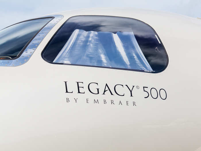 While our demonstrator was built in Brazil, production of the Legacy 500 has shifted to Embraer