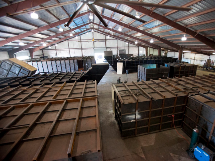 Rising S Company manufactures all of its bunkers in warehouses across Texas.