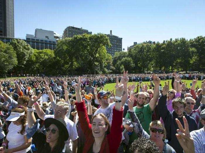 Thousands gathered in New York City