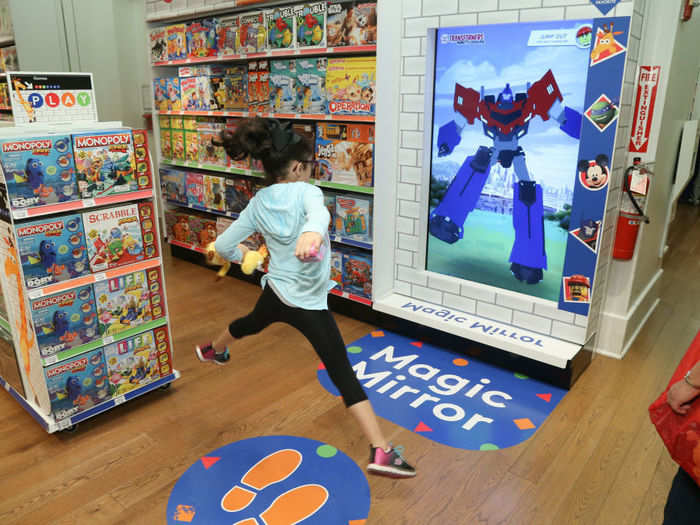 Kids were, however, encouraged to interact with the "Magic Mirror".