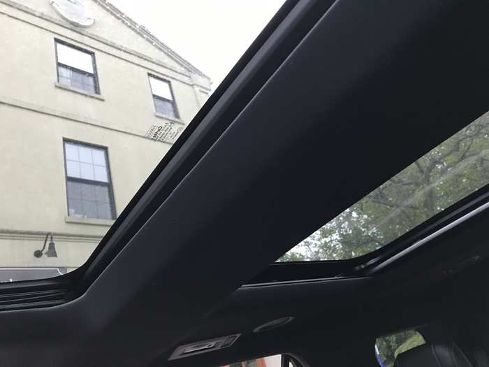 The dual moonroof keeps the rear seats from feeling as if they