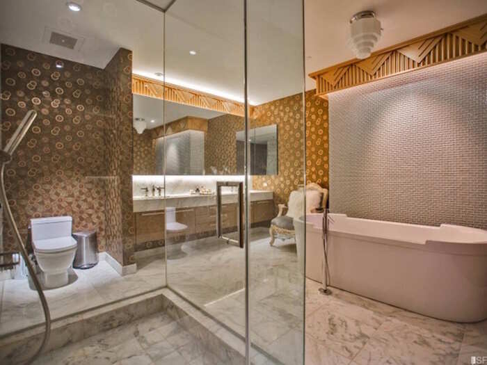 The master bath will transport you to the glitz and glamour of "The Great Gatsby" era.