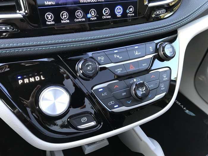 Knobs and button for climate control are quite simple, and the transmission is an initially annoying rotating puck that