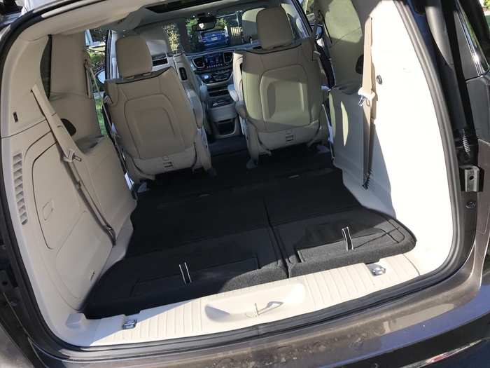 The cargo area is cavernous, especially with the third row seats folded down and stowed.