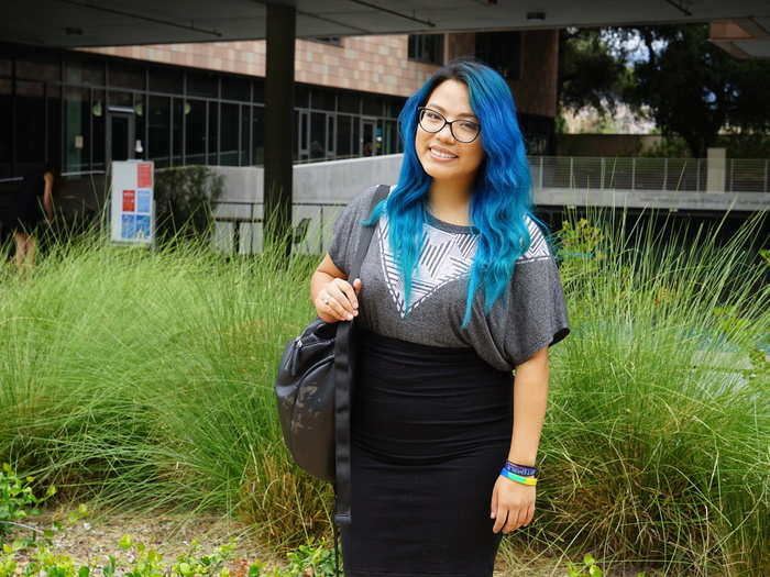 Next, we met up with senior engineering student Andrea Vasquez, who took some time out of her busy schedule to show us around campus.