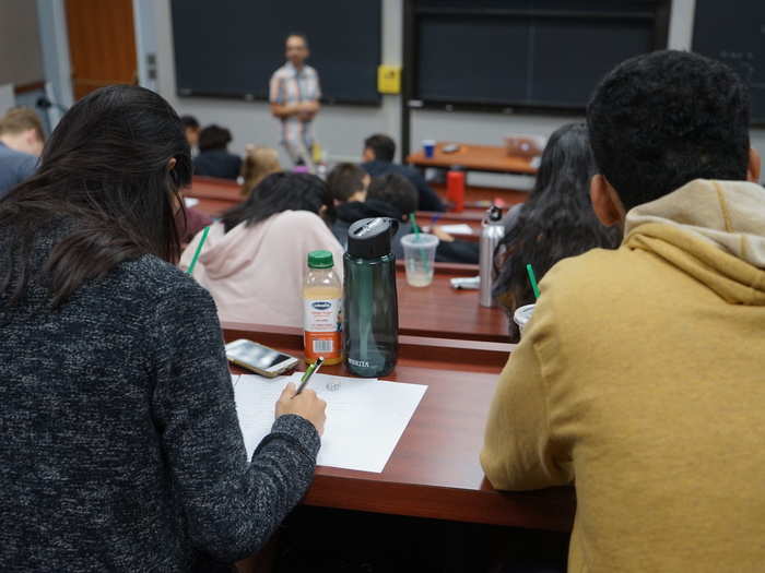 We sat in on an introductory computer science class. A hallmark of Mudd is the strong focus the school places on STEM (science, technology, engineering, and math) disciplines.