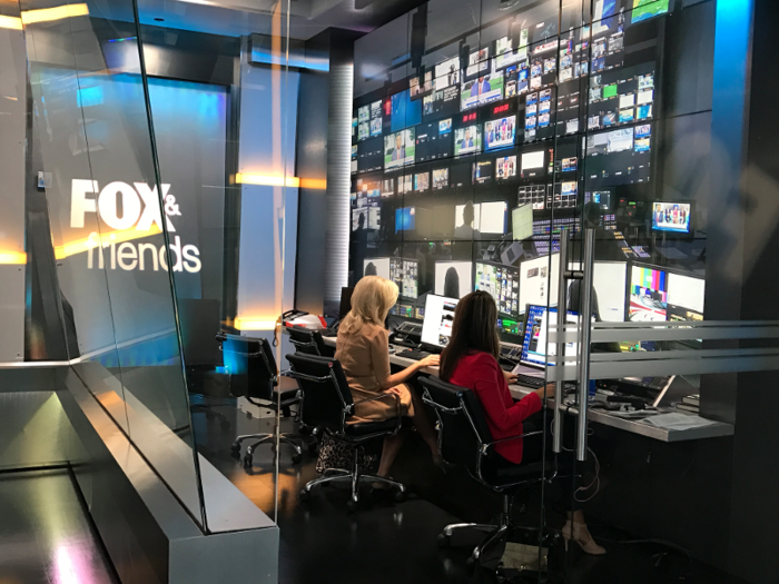 Meteorologist Janice Dean and executive assistant Elizabeth Naifeh spend part of their time behind the camera researching for upcoming segments.