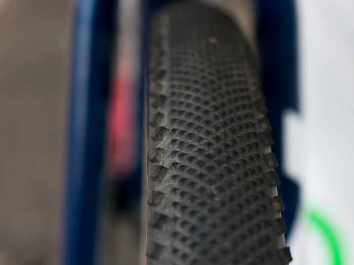 For the fast, dry course at Waterloo, Hyde chose to race on Challenge Dune 33 mm tires with a file tread.