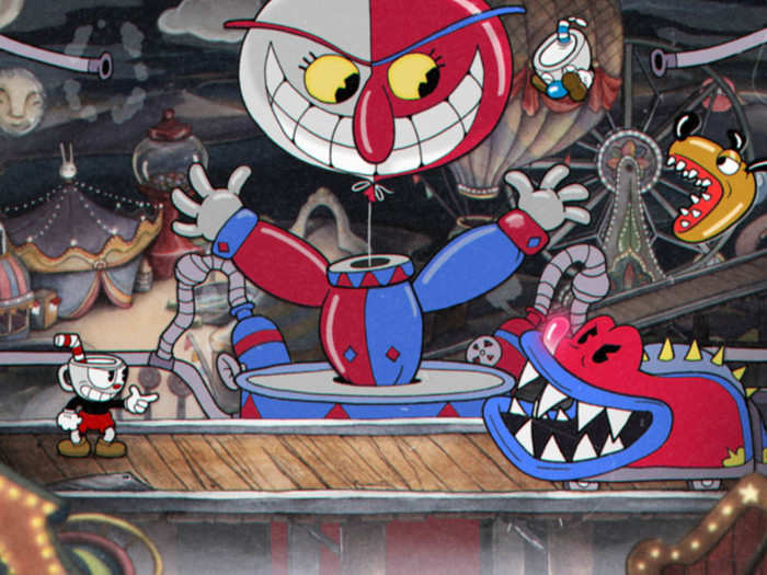 Rather than jumping on the heads of your foes (a la "Super Mario Bros."), Cuphead and Mugman have handguns. I mean that literally — their hands shoot bullets.