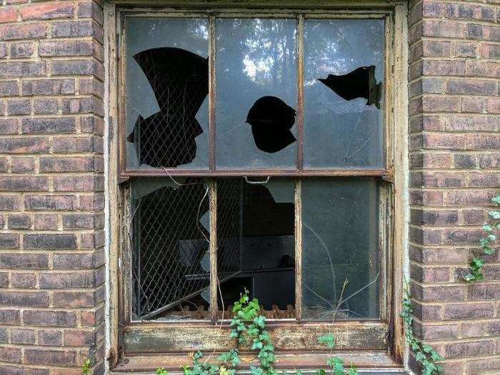 But like many structures, I was able to peek through broken or missing windows.