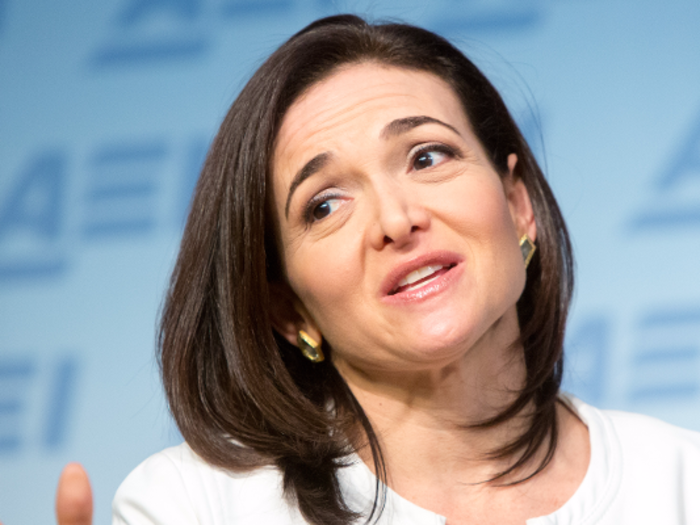 Facebook COO Sheryl Sandberg enjoys some 