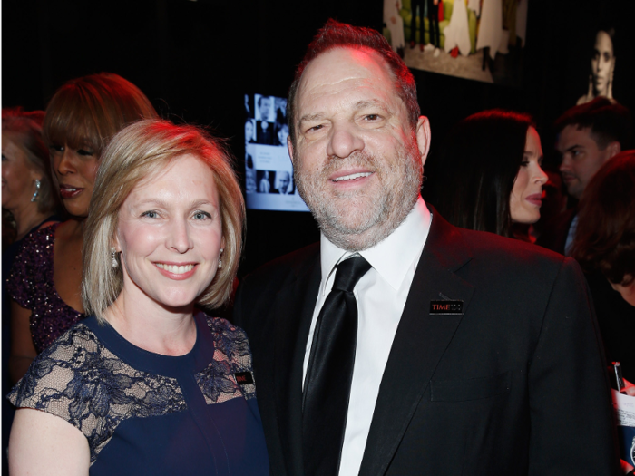 Politicians continued to join Weinstein on red carpets and at galas.